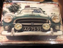 Peugeot 403 -kilpi, 20 x 30 cm