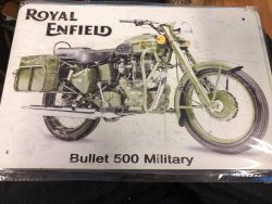 Royal Enfield Bullet 500 Military -kilpi, 20 x 30 cm