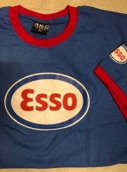 ESSO-t-paita punaisilla kanttinauhoilla