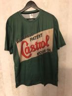 Castrol Motor Oil-t-paita, vihreä (sama painatus edessä ja selässä)