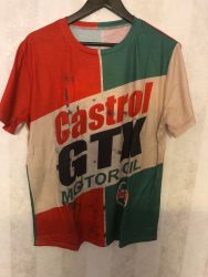 Castrol GTX-t-paita (sama painatus edessä ja selässä)