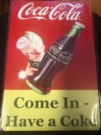 Coca-Cola -kilpi9, 20 x 30 cm