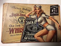 Jack Daniels -kilpi8, 20 x 30 cm