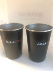 Jack & Coke -teräsmukit, 6 kpl