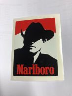 Marlboro-tarra, 6,5 x 9 cm, Marlboro-mies