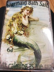 Mermaid Bath Salts -kilpi, 20 x 30 cm