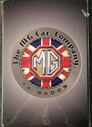 MG Car Company -kilpi, 20 x 30 cm
