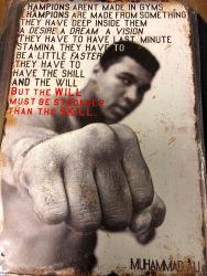 Muhammad Ali -kilpi, 20 x 30 cm