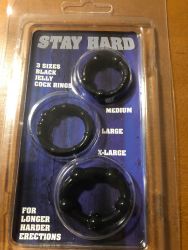 Penisrenkaat Stay Hard, musta, 3 kpl