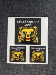 KARHU - Täällä vartioin minä -tarra-arkki